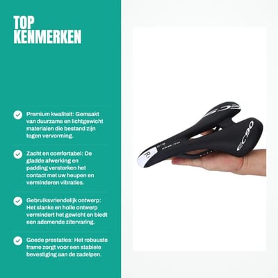 Dailygoods- Fietszadel Ultralicht - Carbon Fiber - Comfortabel - Ademend - Schokbestendig - Duurzaam - Verstelbaar - Fietszitje