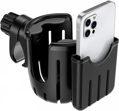 Bekerhouder – telefoon accessoires kinderwagen deur – bekerhouder – koffiehouder – beker fiets rolstoel, rollator, fiets en scooter