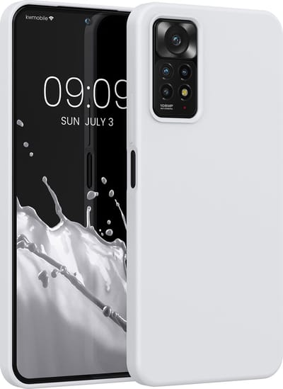 kwmobile telefoonhoesje geschikt voor Xiaomi Redmi Note 11 Pro / Redmi Note 12 Pro 4G - Hoesje met siliconen coating - Smartphone case in wit