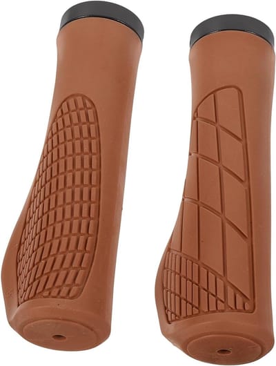 Fietshandvatten - Stuurgrepen Rubber - Veilig Fietsen - Antislip Ontwerp - 13 cm Lengte - Bruin