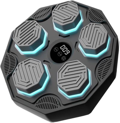 Muziek Boksen Machine - Elektronische Bokstrainer - Fitness Verbeteren - Met LED Verlichting - 40cm Breed - Zwart