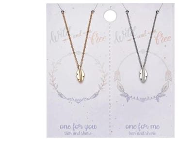 Akyol - Vriendschapsketting - Wild and free - Blad ketting - Voor 2 vriendinnen - BFF - One for you - one for me