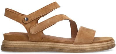 No Stress - Dames - Cognac leren sandalen - Maat 37
