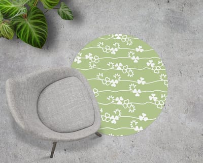 Coloray Vloerbeschermer - Klaverpatroon Stoel Mat - 100x100 cm - Veelkleurig Computer Stoel Mat - Vloerbeschermer Bureaustoelmat - Mótif Vloerbeschermer - Ronde Mat - Abstracties Thema