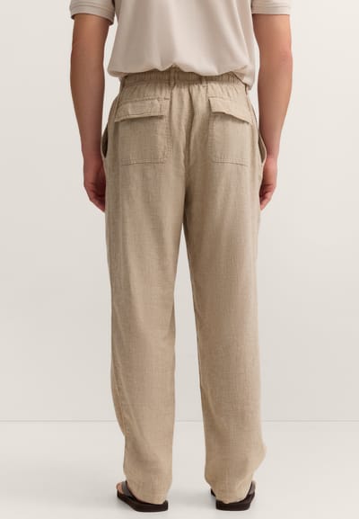 Bugatti Herren Chino regular fit van linnen-katoen
