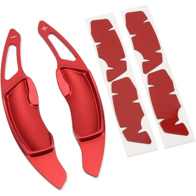1 Paar Aluminiumlegering Schakelpaddelverlengstuk Voor Subaru Impreza WRX BRZ Forester Legacy Outback red