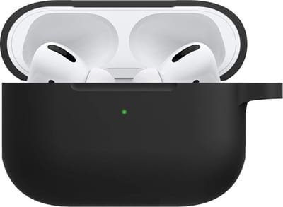 Hoesje - Geschikt voor Apple AirPods Pro 2 - Siliconen Hoes met Clip - Silicone Case Cover - Zwart