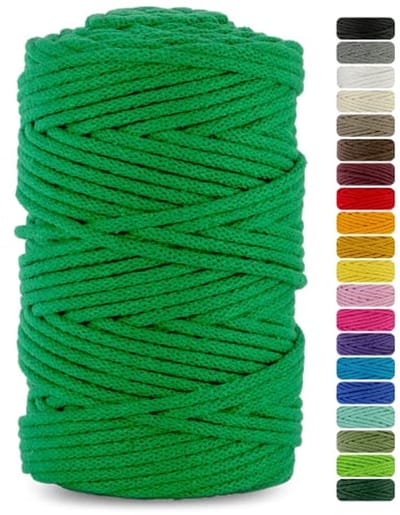 Macramé Koord Groen 5 mm 100 m Katoenen Koord voor Knutselen