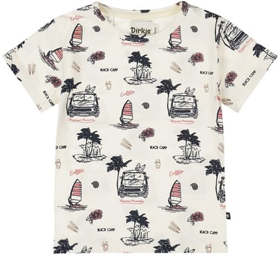 Dirkje - Jongens shirt - Offwhite - Maat 56