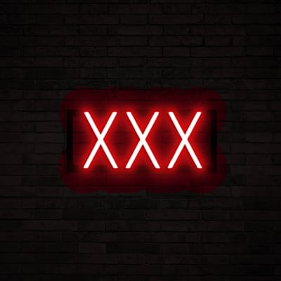 XXX - Lichtreclame Neon LED bord verlicht | SpellBrite | 36,73 x 16 cm | 6 Dimstanden & 8 Lichtanimaties | Reclamebord neon verlichting