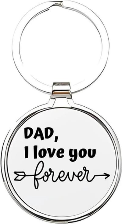 Akyol - dad i love you forever Sleutelhanger - Vader - vaders - vader sleutelhanger - papa sleutelhanger - sleutelhanger papa - familie sleutelhanger - vaderdag cadeautje - papa cadeau - dad - stiefvader - schoonvader - fathersday - 4 x 7,5 CM