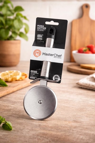 MasterChef Pizza Snijder RVS – Pizzasnijder Stainless Steel 430 – Ergonomische Handgreep – Vaatwasserbestendig