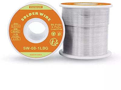 Loodvrije Soldeertin voor Elektrische Solderen en DIY - Sn99.3% Cu0.7% (0.8mm, 1LB)