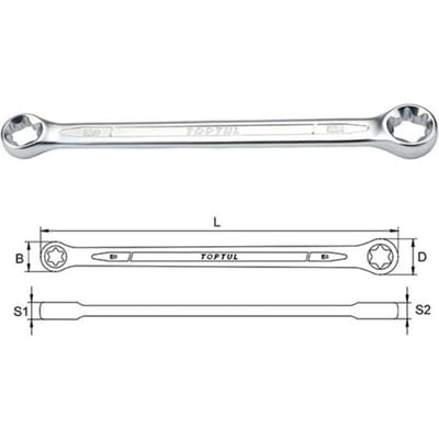 TORX Ringsleutel TOPTUL E6xE8
