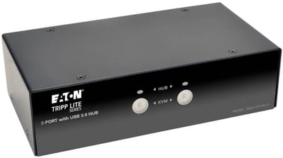 Eaton series 2-Port DisplayPort KVM Switch w/Audio Cables and USB 3.0 SuperSpeed Hub