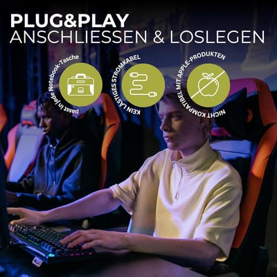 Soundbar PC - Computer luidspreker - Muziek luisteren - Compact en draagbaar - 20.5 cm - Zwart
