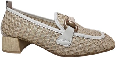 Hispanitas RHV264828 C002 Instappers Beige Leer en Mesh Dames - Beige - 42