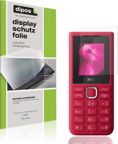 dipos – 4x Matte Beschermfolie geschikt voor HMD 102 2025 | Krasbestendige & antireflecterende Screenprotector Ultra-Thin