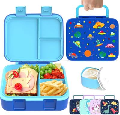 Lunchbox voor kinderen, bento-dozen, voedselopslagcontainer met meerdere compartimenten voor jongens, meisjes, kinderen, volwassenen, werk, terug naar school