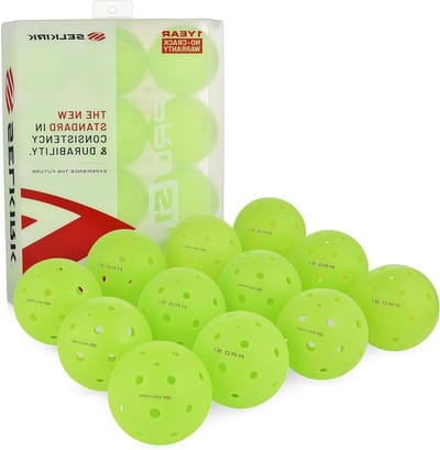 Selkirk Sport Pro S1-bal, breukvast, 38-gaats pickleballballen voor buiten, USAPA-goedgekeurde pickleball voor toernooien, eavanceerde aerodynamica