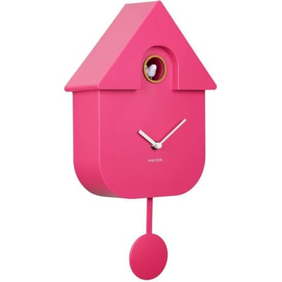 Karlsson Koekoeksklok Modern Cuckoo - Roze - 8.5x21.5x41cm - Wandklok Scandinavisch