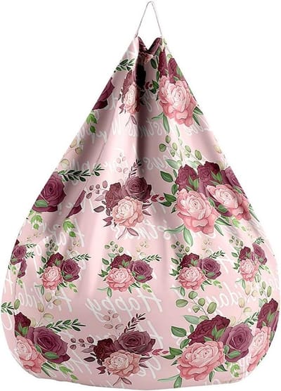 Zitzak Stoelhoes - Luie Sofa Cover - Speelgoed Opbergen - Wasbaar Materiaal - 70x80cm - Lichtroze