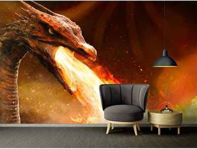 Fotobehang Dragon DD114959 A.S. Création XXL 5 | 3D Fotobehang