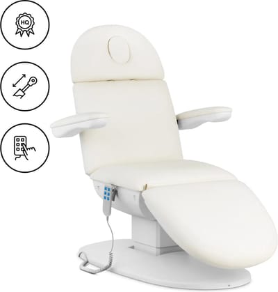 physa Elektrische cosmetische behandelstoel - 3 motoren - 300 W - 196 x 58 x 56 - 76 cm - 150 kg - wit 10040733