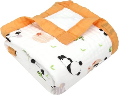 Extra Zachte 6-Laags Katoenen Mousseline Baby Deken / Wikkeldeken 110x110 cm