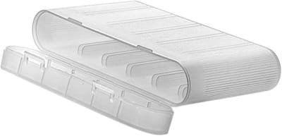 Batterij Opbergdoos - Batterijhouder Organizer - Veilige Opslag - Transparant Venster - 6 Batterijen - Translucent