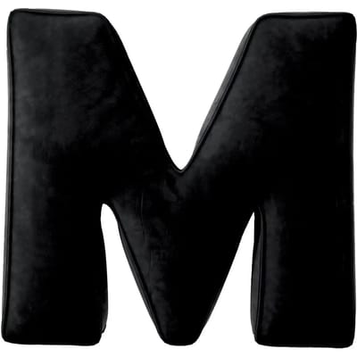 Kussen letter m Yellow Tipi Posh Velvet