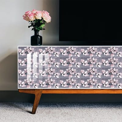 Mozaïektegels Bloemen - Zelfklevende Tegels - Keuken en Badkamer - Oliebestendig Vochtwerend - 15 x 30 cm - Lichtpaars