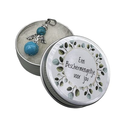Een beschermengeltje voor jou,turquoise,edelsteen,troost,verdriet,zorgen,engel,beschermengel,klein kadootje,beterschap,sterkte,bescherming,