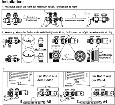 Thermostaat Multiblock voor Radiatoren en Badkamerradiatoren - Verwarmingsaccessoires