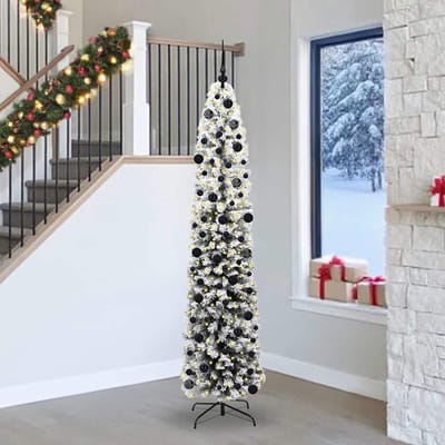 vidaXL - Kunstkerstboom - Groen - 240 - cm - PVC - en - Staal - en - Kunststof