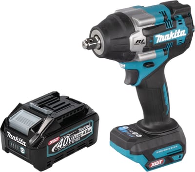 Makita TW 007 GM1 Accu-slagmoersleutel 40 V max. 760 Nm 1/2'' borstelloos + 1x oplaadbare accu 4.0 Ah - zonder oplader