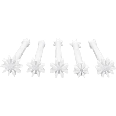 5 STKS Bloemen Florale Dotting Tools voor Stippen Schilderen Comfortabele Grip Dotting Tool met Ergonomisch Handvat white