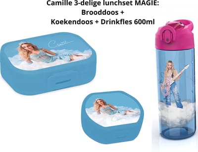 Camille Dhont - Camille 3-delige lunchset MAGIE, brooddoos + koekendoos + drinkfles 600ml