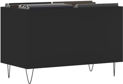Platenspelermeubel - LP-kast - Platenspelerkast - Draaitafelstandaard - Platenspelerstandaard - Vintage Displayplank - Zwart