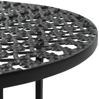 vidaXL - Bistrotafel - 40x70 - cm - metaal - zwart