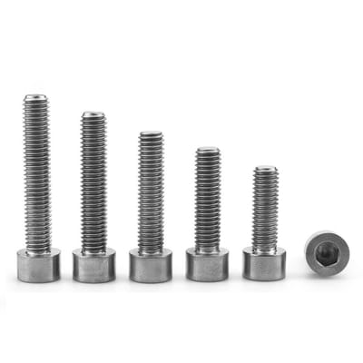 Inbusschroeven Set - Zeskantbouten - Bevestigingen Monteren - Titanium TA2 Materiaal - M10 tot M16 - Grijs