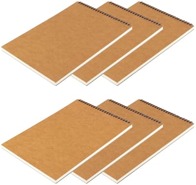 Schetsboek Set - Tekenen Tekenblok - Artistiek Werk - Verdikt Papier - 6 A3 Stuks - Bruine Omslag