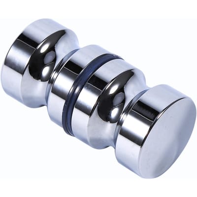 Aluminiumlegering 1.1  Dia Enkele Glazen Deurknop Badkamer Douche Kast Handgreep met Schroef wit