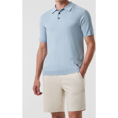 AlphaTauri Fotol V1.y9.01 Flat-knit-shirt Fog Blue Size: S | Polo Shirts Outlet | Heren | Blauw