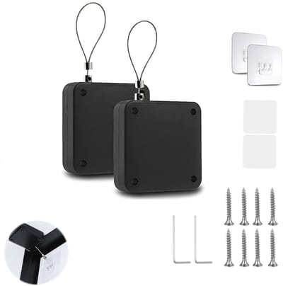 Dailygoods- Deurdranger Zwaar Belastbaar - Set van 2 - Zelfsluitende Poortveer - Veiligheid voor Kinderen/Huisdieren - Geschikt voor Houten/Glazen Deuren - Zachte Sluiting - Deursluiter
