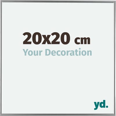 Your Decoration - Fotolijst 20x20 cm - Kunststof - Zilver Hoogglans - Evry
