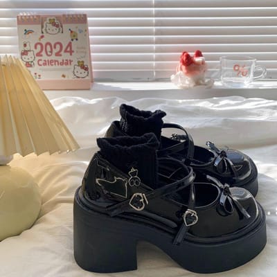 Dames Lente Ronde Neus Pumps Blokhak Mary Janes Schoenen Plateauschoenen voor Dames Jurk Studenten Dames Lolita Schoenen met Hak 39 white