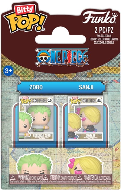 One Piece Zoro & Sanji (Bitty Pop!) vinylfiguren (Set van 2) Unisex Funko Bitty Pop! - Neutraal - Standard