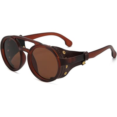 Nachtzicht Winddichte Bril Klassieke Stijl Outdoor Rijbril Piloten Rijbril Wandelen Oogbescherming UV400 Bescherming Bril 1PC brown
