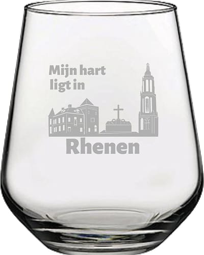 Gegraveerde Drinkglas 42,5cl Rhenen
